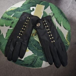 Women's Large Michael Kors Leather Touch-Enabled Gloves